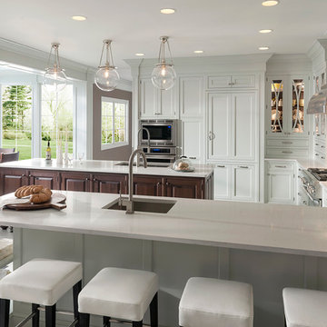 Large Island with Counterstanding Wall Cabinets