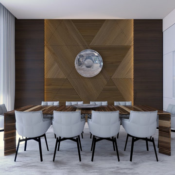 Modern Dining Room design in a high-end villa in Saudi Arabia, near Riyadh