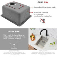 STYLISH 12 inch Single Bowl Undermount and Drop-in Stainless Steel Kitchen Sink