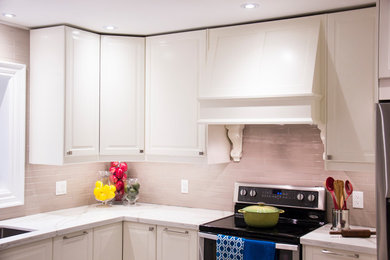Large transitional home design photo in Toronto