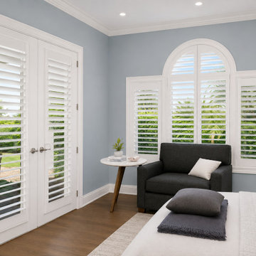 Indoor Shutters for Sliding Glass Doors & Arched Windows