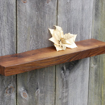 Chestnut Floating Shelf Cut from Barn Beam