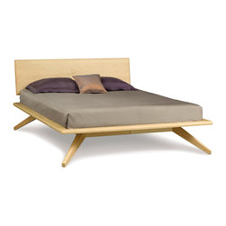 Astrid Modern Platform Bed in Maple - Platform Beds