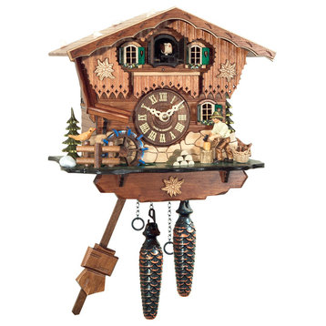 Water Wheel Engstler Battery-Operated Cuckoo Clock- Full Size