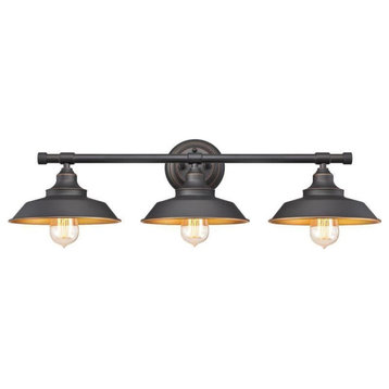 Westinghouse 6344900 Iron Hill 30"W 3 Light Bathroom Vanity Light - Oil Rubbed