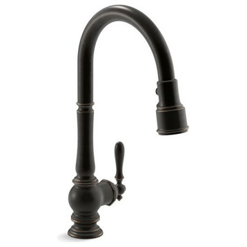 Kohler Artifacts Kitchen Faucet w/ 17-5/8" Pull-Down Spout, Oil-Rubbed Bronze