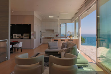 Inspiration for a coastal living room remodel in San Francisco