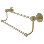 Allied Brass - Mercury 24" Double Towel Bar, Satin Brass - Add a stylish touch to your bathroom decor with this finely crafted double towel bar.  This elegant bathroom accessory is created from the finest solid brass materials.  High quality lifetime designer finishes are hand polished to perfection.