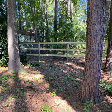 Wood Post and Rail Fence