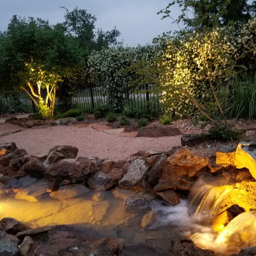 Luxury stream and waterfalls,