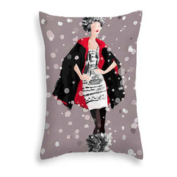 Red Black Gray Fashion Art Decorative Pillows - Decorative Pillows