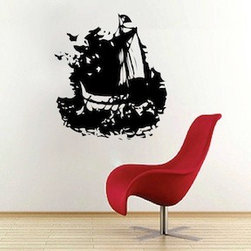 Sailboat in Storm - Wall Decals