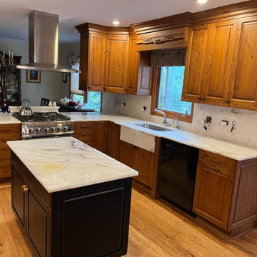 Exciting Kitchen Transformation - Cristallo Iceberg Quartzite