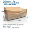 Budge All-Seasons Outdoor Patio Sofa Cover Extra Extra Large (Nutmeg)