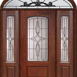 Prehung Side lights-Transom Door 80 Fiberglass Marsais Arch Lite - Front Doors