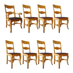 Set of Eight American Quarter Sawn Oak Dining Chairs - Dining Chairs
