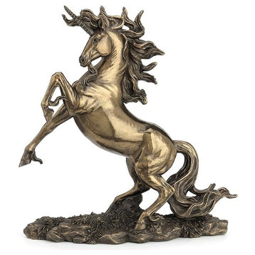 Rearing Unicorn, Cold Cast Bronze