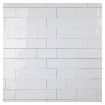 Chester Ceramic Wall Tile, Bianco