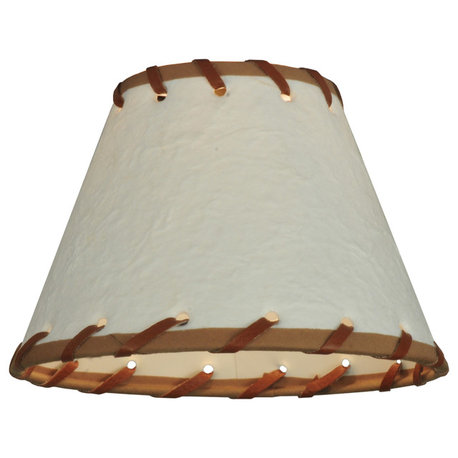 6.25W X 4.25H Parchment & Rawhide Shade
