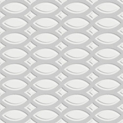 Tressage 8" x 8" in Blanc Gris - Tile