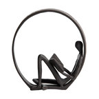 Danya B. Contemporary Encircled Reader Cast Iron Sculpture Statue, Male