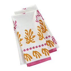 Seascape Hand Towels - Pink - Set of 2 - Tabletop