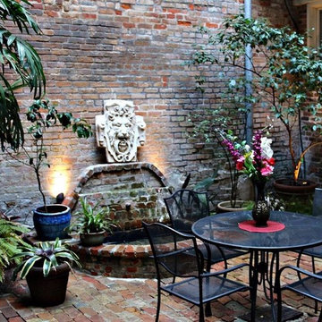 Antique brick courtyards