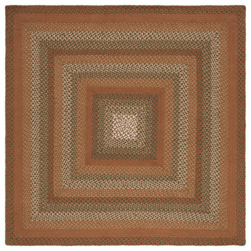 Safavieh Cape Cod Collection BRD651A Rug, Ivory/Brown, 6' X 6' Square