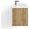 Skylar Bathroom Vanity, White Oak, 60", Single Sink, Wall Mount