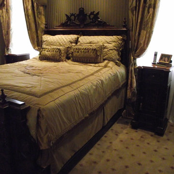 Master Bedroom with upholstered walls