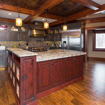 Rustic Lodge Style Kitchen in Runnells, Iowa
