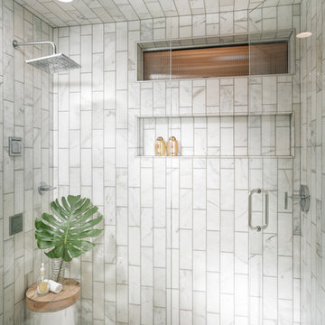 Mid-Mod Split Master Bathroom