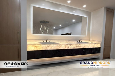 Inspiration for a contemporary bathroom remodel in Orange County
