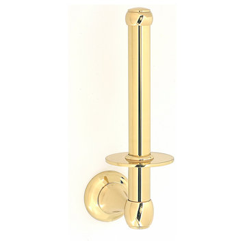 Alno A6667 Royale 8" Tall Single Post Drop Down Solid Brass - Unlacquered Brass