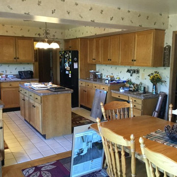 Transitional Hickory Kitchen