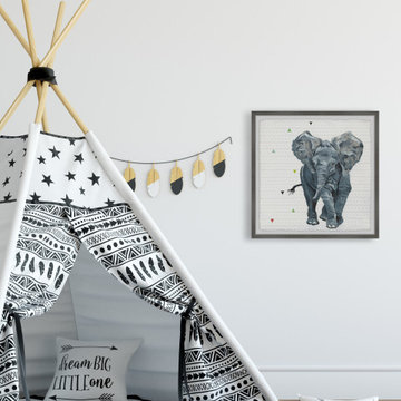 "Animal Baby III" Framed Painting Print