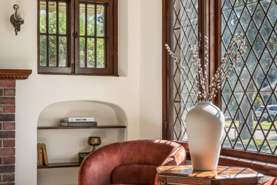 Tuscan living room photo in Los Angeles