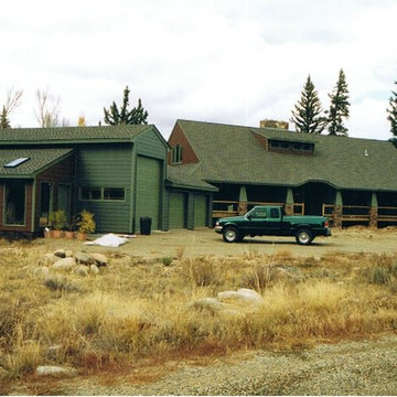 final exterior- note greenhouse attached to RV garage