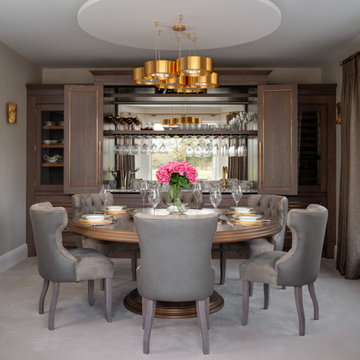 Grey Oak Dining Room with Bronze Details