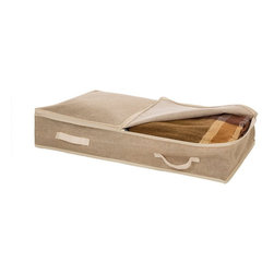 Glitzhome - Foldable Linen Unber Bed Storage Bags, Set of 2 - Storage Bins And Boxes