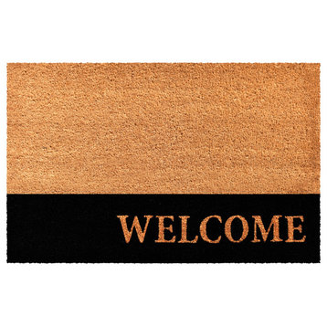 Calloway Mills Welcome Black Stripe Doormat, 36"x72"
