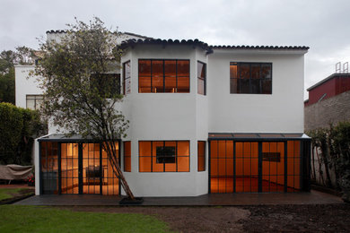 Design ideas for a traditional house exterior.