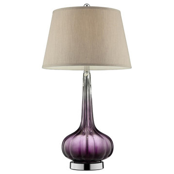 30"H Mulberry Glass Table Lamp