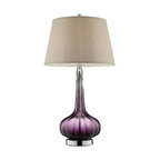 30"H Mulberry Glass Table Lamp
