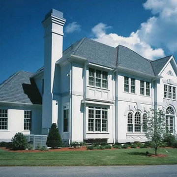 European stucco with copper accents