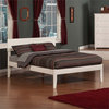 AFI Orlando Full Solid Wood Platform Bed with Attachable USB Charger in White
