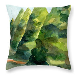 Green French Garden Topiary Decorative Pillows - Decorative Pillows