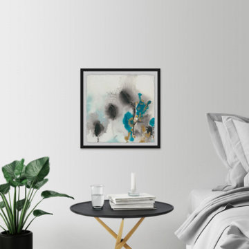 "Cerulean Mirage V" Framed Painting Print