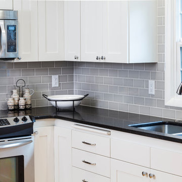Colorful Contemporary White Kitchen
