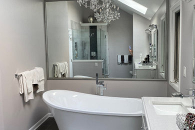 Bathroom - shabby-chic style bathroom idea in Cleveland